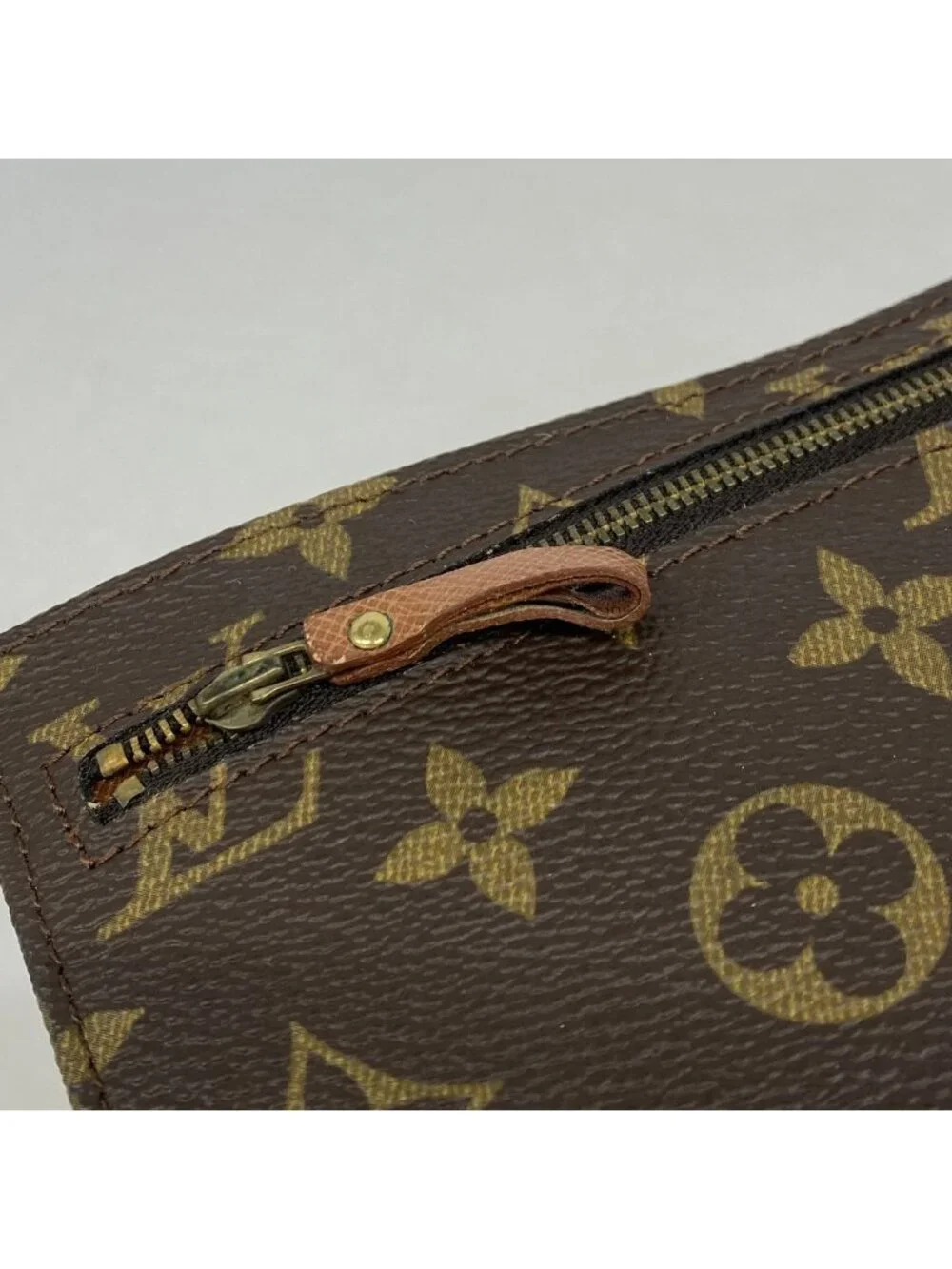 Louis Vuitton Pouch Monogram Pochette Mules 20 Brown